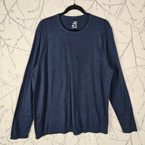 True North Blue 100% Merino Wool Crewneck Long Sleeve Baselayer